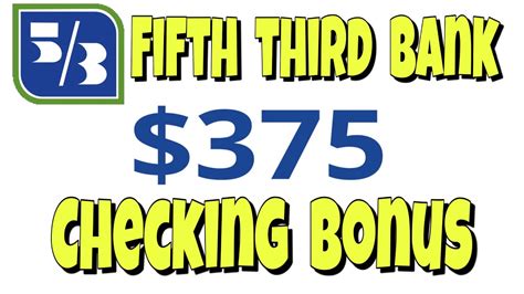 Fifth Third Bank Personal Checking $325 Bonus.